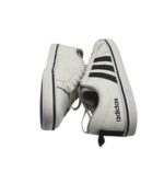 Tenisi barbati Adidas 41, imitatie de piele, alb negru - imagine 4