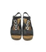 Sandale dama Rieker, 37, piele, negru - imagine 3