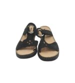Saboti dama Walkx, 40, piele intoarsa, negru - imagine 3