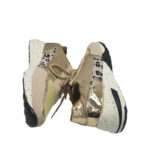 Adidasi dama  40, imitație de piele, material textil, auriu - imagine 4