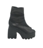 Botine dama (vara) 41, imitatie de piele, negru