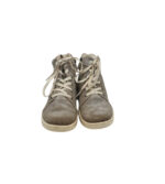 Tenisi copii  35, piele intoarsa, gri - imagine 3