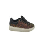 Adidasi dama Skechers, 36, imitație de piele, negru auriu