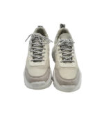 Adidasi dama Only 40, material textil, alb gri - imagine 3