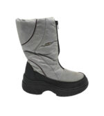 Cizme dama 40, material textil, gri, imblanite