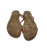 Sandale dama 40, material textil, rosu alb - imagine 5