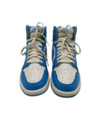 Adidasi barbati Nike Jordan, 46, piele, alb albastru - imagine 3