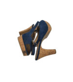 Sandale dama 5th Avenue, 39, material textil, bleumarin - imagine 4