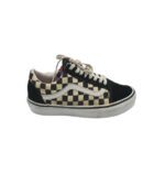 Tenisi dama Vans, 40, material textil, piele intoarsa, negru alb