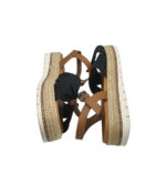 Sandale dama Esprit, 39, material textil, imitatie de piele, negru - imagine 4