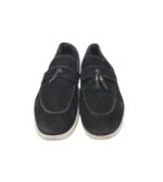 Mocasini barbati  42, material textil, negru - imagine 3