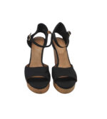 Sandale dama H&M, 39, material textil, negru - imagine 3