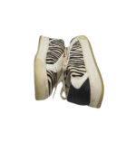 Adidasi barbati Zara, 36, imitație de piele, alb negru - imagine 4