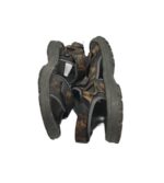 Sandale barbati 41, material textil, maro negru - imagine 4