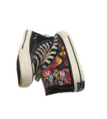 Tenisi dama 36, material textil, negru multicolor - imagine 4