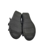 Saboti dama 40, material textil, piele intoarsa, negru - imagine 5