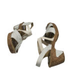 Sandale dama Rieker, 41, imitație de piele, alb gri - imagine 4