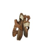 Sandale dama Lasocki, 39, piele, maro, auriu - imagine 4