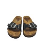 Saboti dama Derbio, 38, imitație de piele, negru - imagine 3