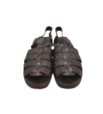 Sandale barbati Fortuna, 43, piele, maro - imagine 3