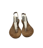 Sandale dama Tamaris, 36, piele, alb gri - imagine 3