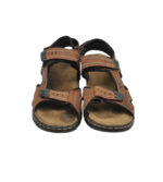 Sandale barbati Gallus, 42, piele, maro - imagine 3