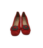 Pantofi dama Hirschkogel, 39, piele intoarsa, rosu - imagine 3