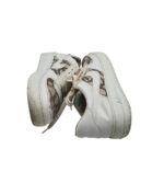 Adidasi dama 38, imitație de piele, alb - imagine 4