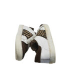 Adidasi dama  38, imitație de piele, piele, alb maro - imagine 4