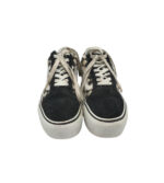 Tenisi dama Vans 36.5, material textil, piele intoarsa, alb negru - imagine 3
