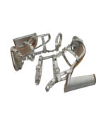 Sandale dama Miss Pap, 38, imitație de piele, gri