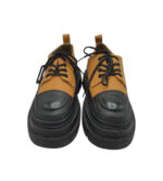 Pantofi barbati 42, imitatie de piele, maro negru - imagine 3