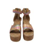 Sandale dama 40, imitație de piele, multicolor - imagine 3