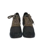 Adidasi barbati Emporio Armani, 43, material textil, piele intoarsa, maro - imagine 3