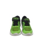 Adidasi copii Skechers, 32, imitație de piele, material textil, negru verde - imagine 3