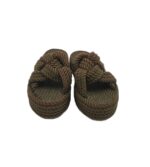 Saboti dama H&M, 37, material textil, maro - imagine 3