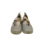 Balerini dama Confort, 38, material textil, piele intoarsa, gri crem - imagine 3