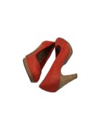 Pantofi dama Marco Tozzi, 39, material textil, rosu - imagine 4