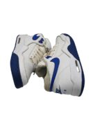 Adidasi barbati Nike Jordan, 40, imitație de piele, piele, alb albastru - imagine 4