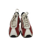 Adidasi barbati 41, piele, material textil, rosu alb - imagine 3