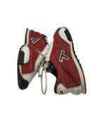 Adidasi barbati 41, piele, material textil, rosu alb - imagine 4