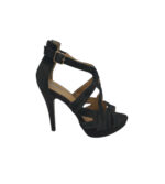Sandale dama Pier One, 38, piele intoarsa, negru