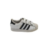 Adidasi copii Adidas, 35, imitatie de piele, piele, alb negru