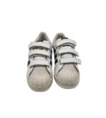 Adidasi copii Adidas, 35, imitatie de piele, piele, alb negru - imagine 3