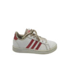 Adidasi dama Adidas, 37, imitatie de piele, alb rosu