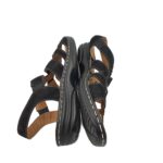 Sandale dama Pavers, 38, imitatie de piele, material textil, negru - imagine 4