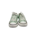 Tenisi dama Converse, 39, material textil, verde - imagine 2