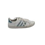 Adidasi dama Adidas, 39, imitatie de piele, alb albastru