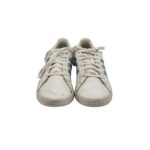 Adidasi dama Adidas, 39, imitatie de piele, alb albastru - imagine 3