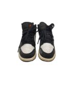 Adidasi copii Nike Jordan, 32, imitatie de piele, negru alb - imagine 3